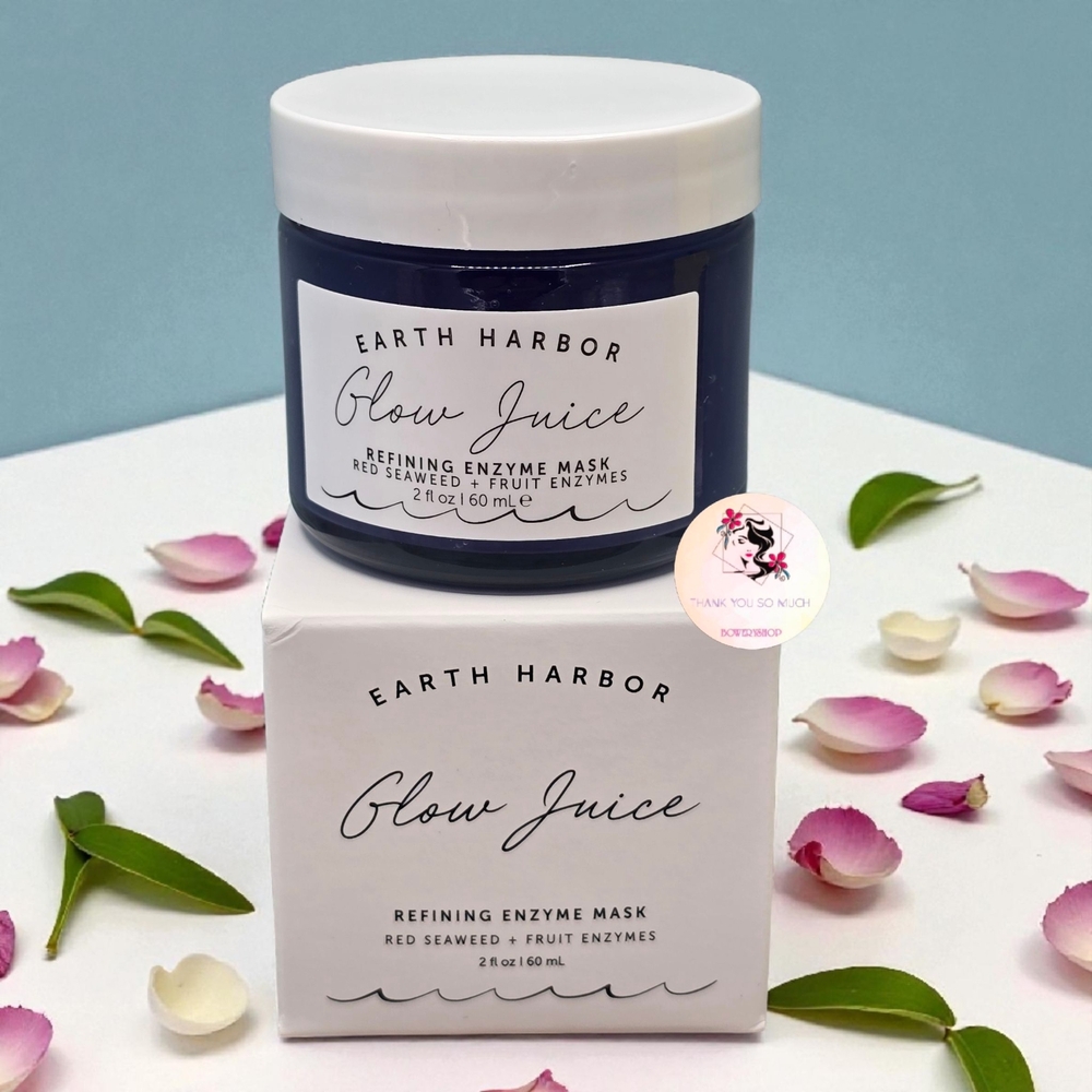 Earth Harbor Glow Juice Refining Enzyme Mask 2 fl oz/60ml Full Size New Skincare